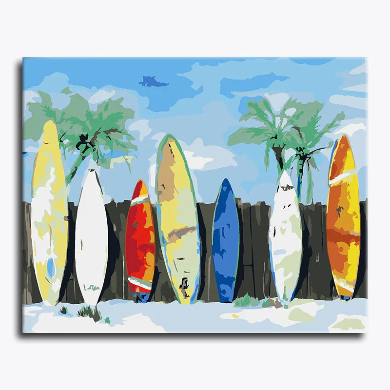Surf & Palms – Paint by Numbers - My Store
