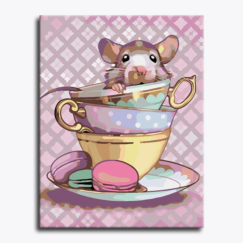 Tea Time Mischief – Paint by Numbers - My Store