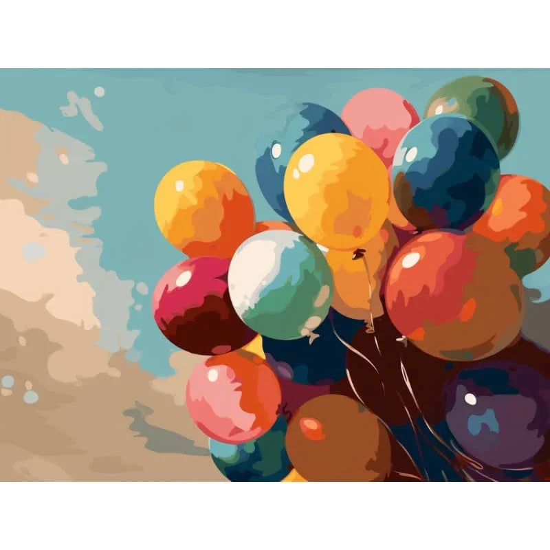 Colorful Balloon Bouquet – Paint by Numbers - My Store