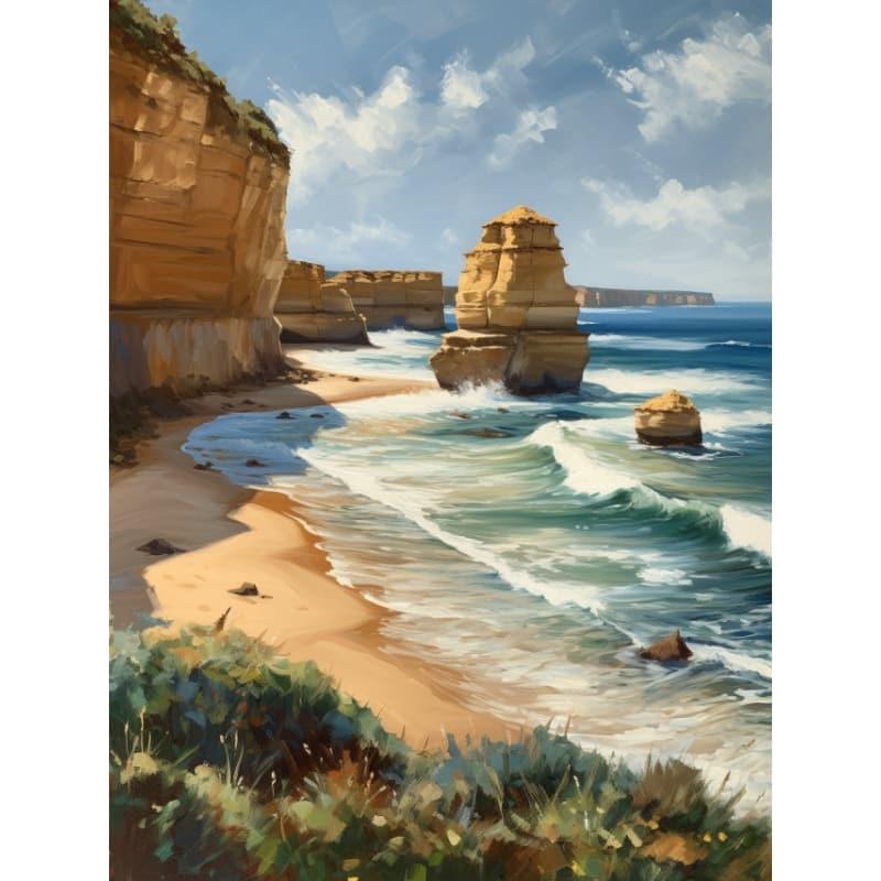 Ocean Road Cliffs – Paint by Numbers - My Store