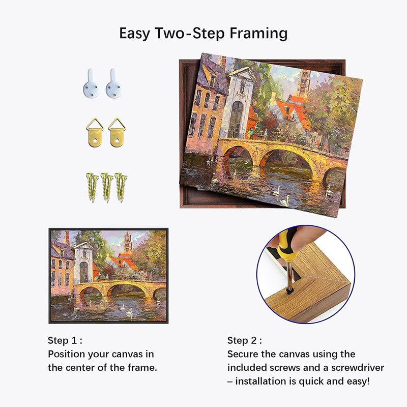 Modern Canvas Floating Frame Kit – Perfect for Paint by Numbers