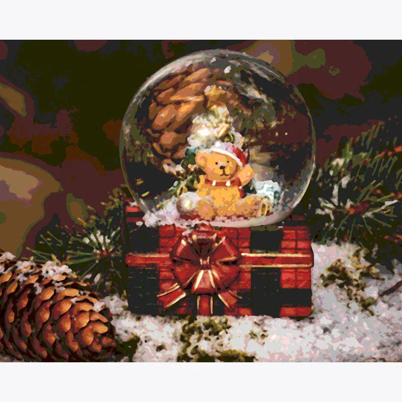 Teddy’s Snowy Wish – Paint by Numbers