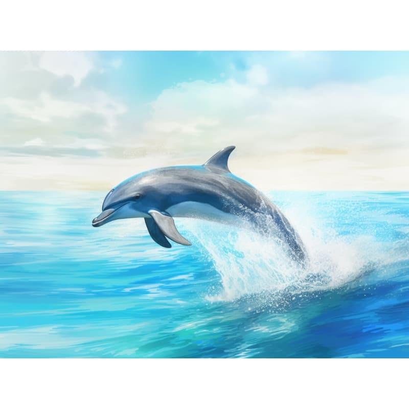 Dolphin's Joyful Leap – Paint by Numbers - My Store