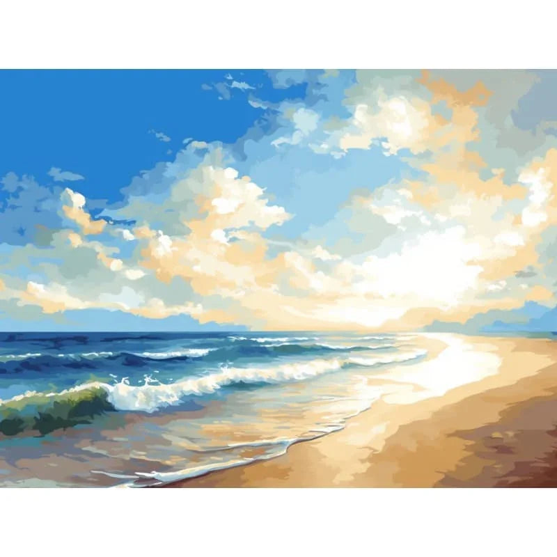Sunlit Shores – Paint by Numbers - My Store