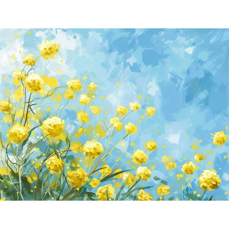 Golden Wattle in the Breeze – Paint by Numbers - My Store