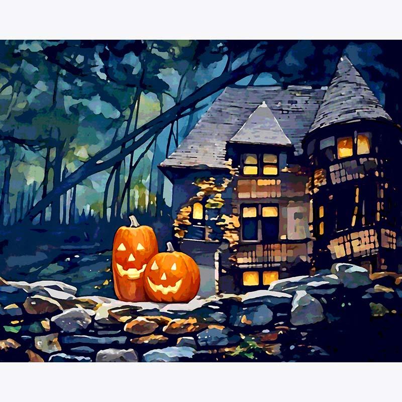 Pumpkin Porchlight – Paint by Numbers