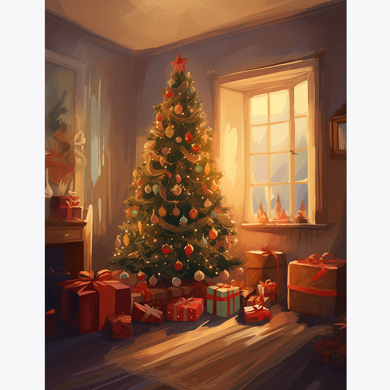 Warm Christmas Lights – Paint by Numbers
