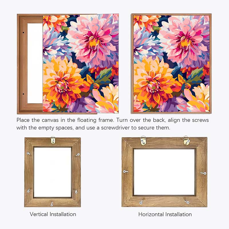 Modern Canvas Floating Frame Kit – Perfect for Paint by Numbers