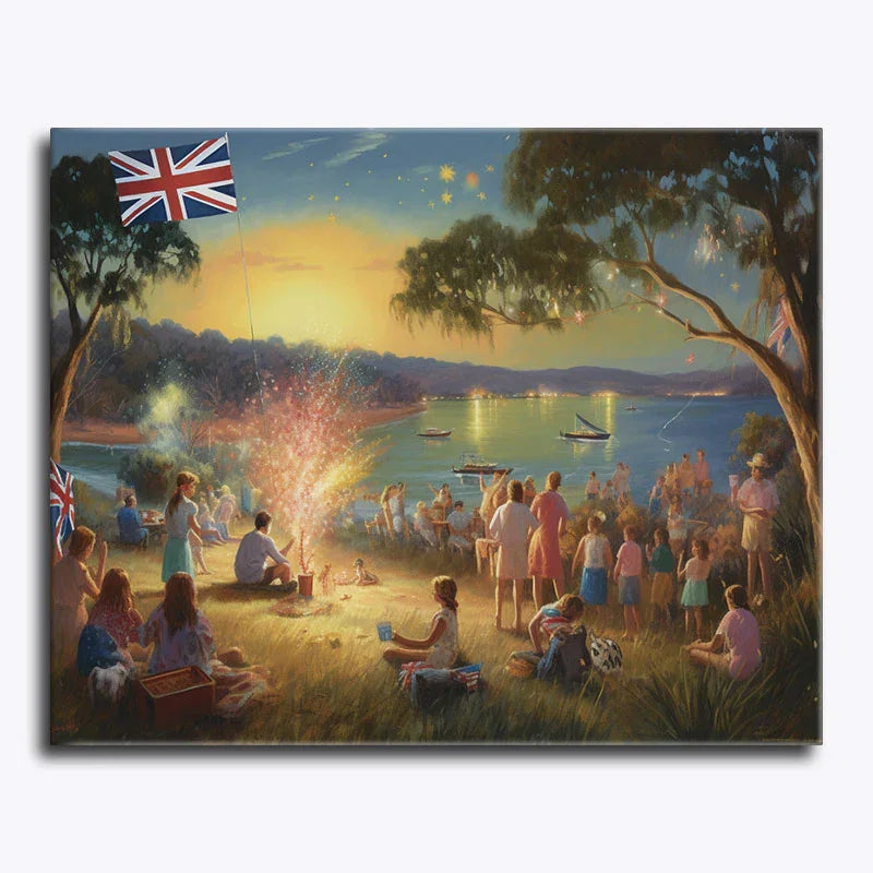 Australia Day at Sunset – Paint by Numbers - My Store