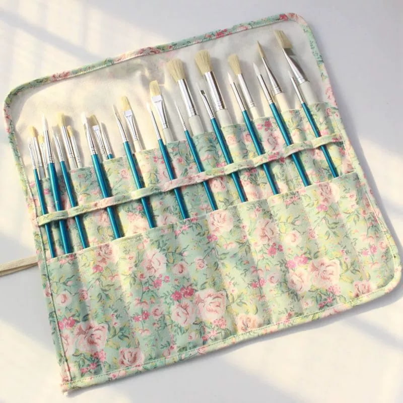 Roll-Up Canvas Paint Brush Bag - Perfect for Paint by Numbers