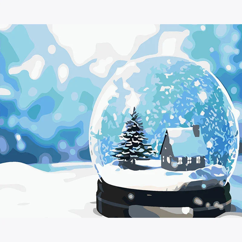 Snowglobe Wishes – Paint by Numbers
