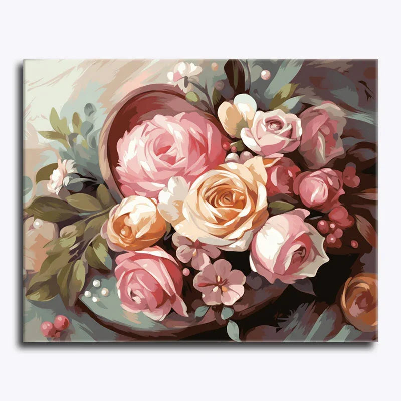Romantic Rose Bouquet – Paint by Numbers - My Store