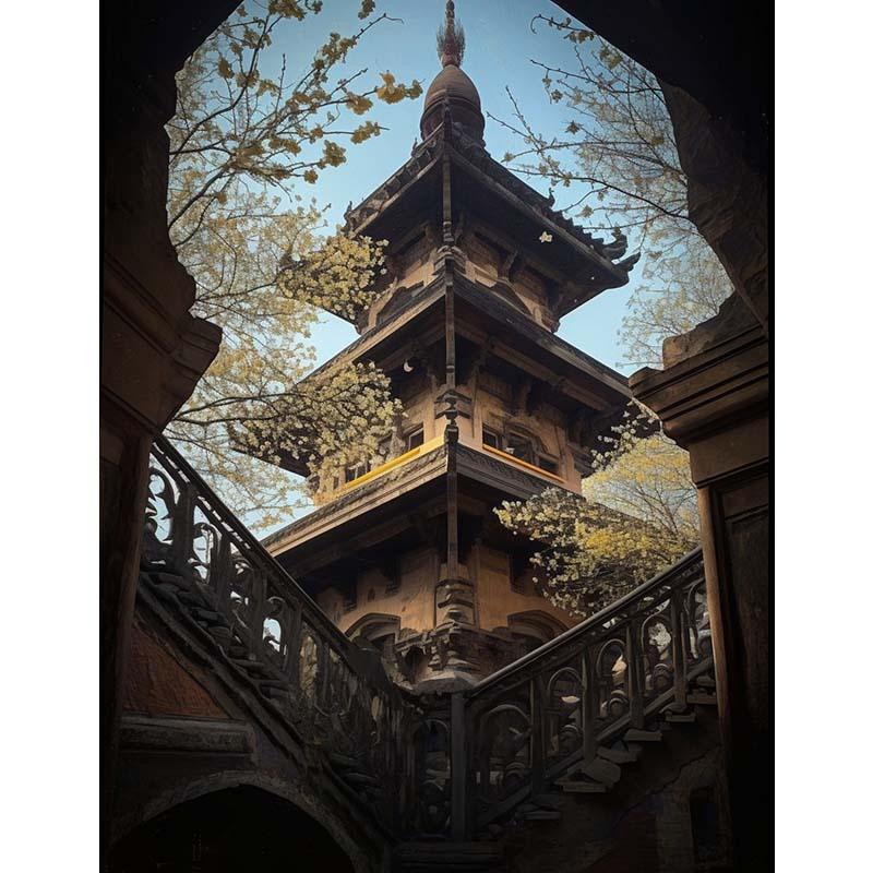 Pagoda of the East – Paint by Numbers