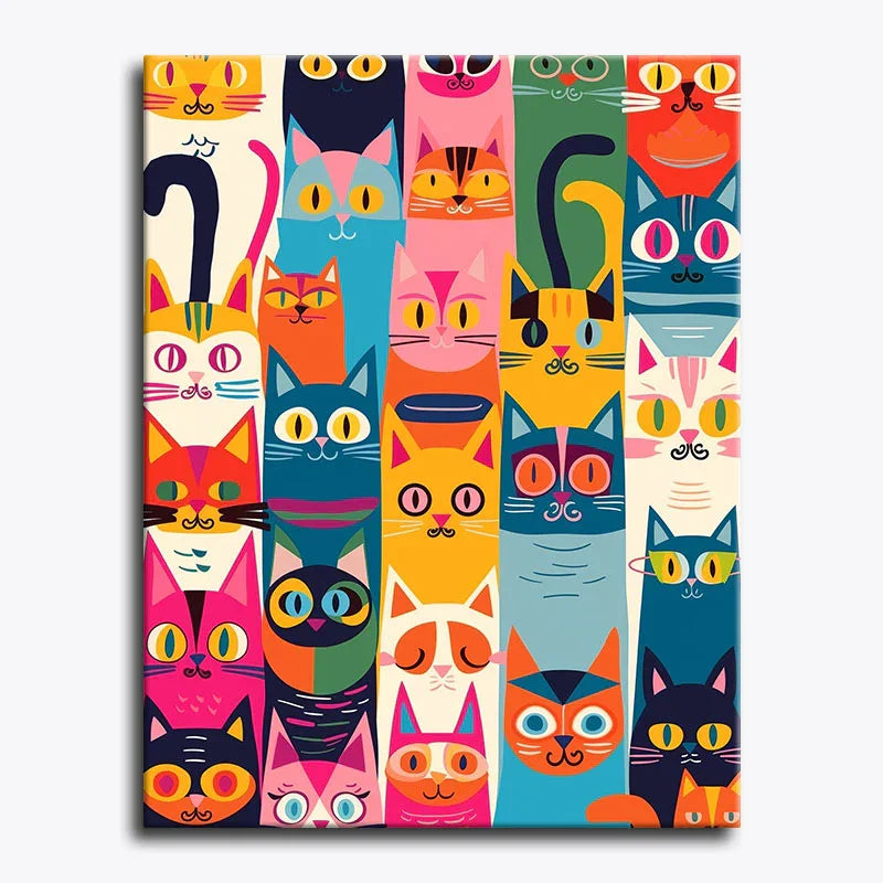 Cat Stack – Paint by Numbers
