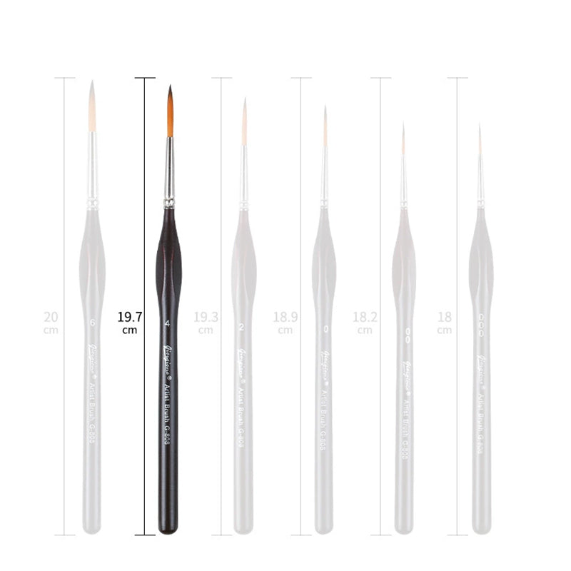 Triangular Handle Detail Paint Brush Set - Perfect for Paint by Numbers