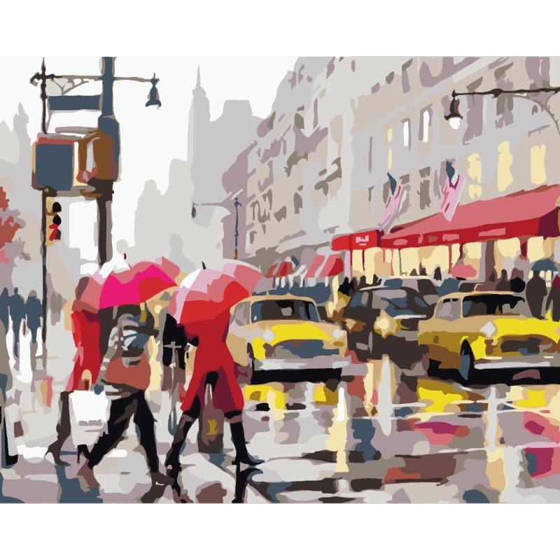 Rainy Street – Paint by Numbers - My Store