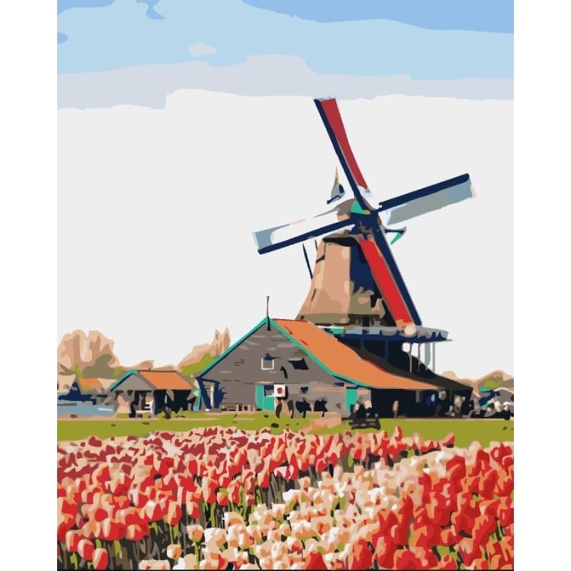 Tulip Windmill Delight – Paint by Numbers - My Store