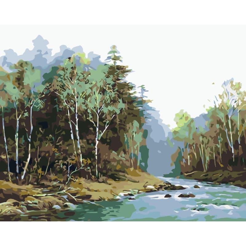 Forest Stream – Paint by Numbers - My Store