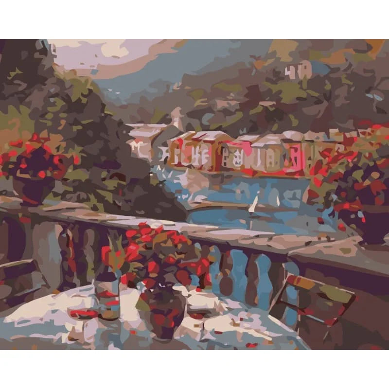 Riverside Balcony – Paint by Numbers - My Store