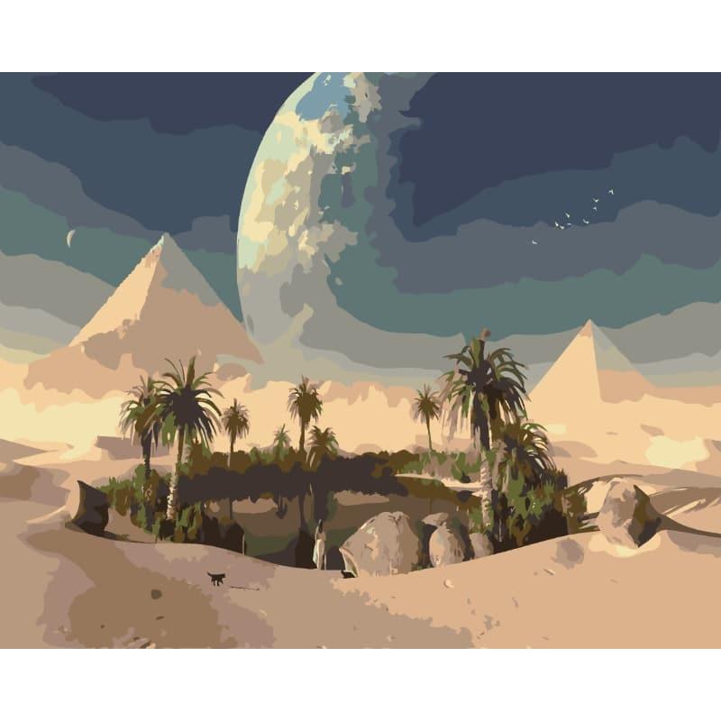 Moonlit Oasis – Paint by Numbers - My Store