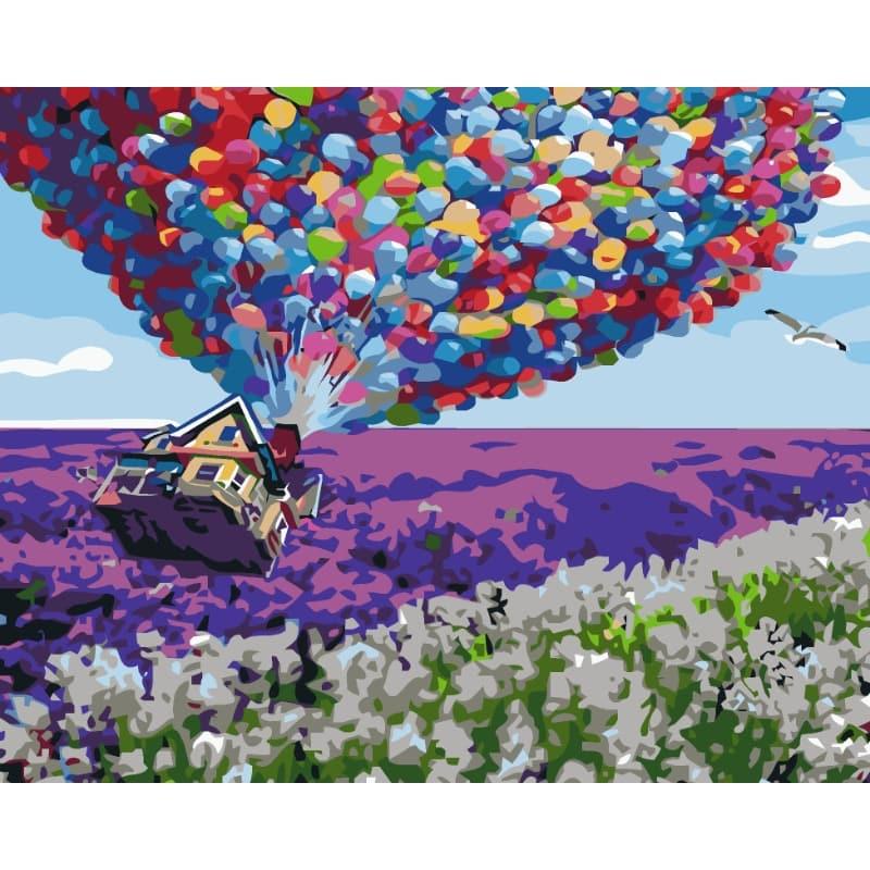 Balloonbound Cottage – Paint by Numbers - My Store