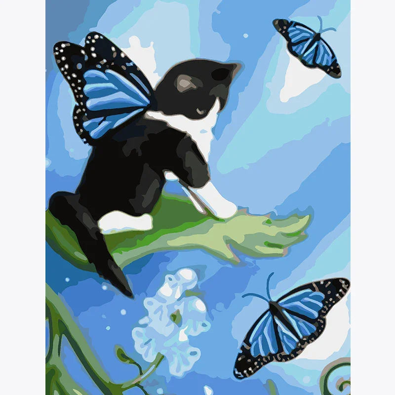 Kitten’s Flutter Friends – Paint by Numbers - My Store