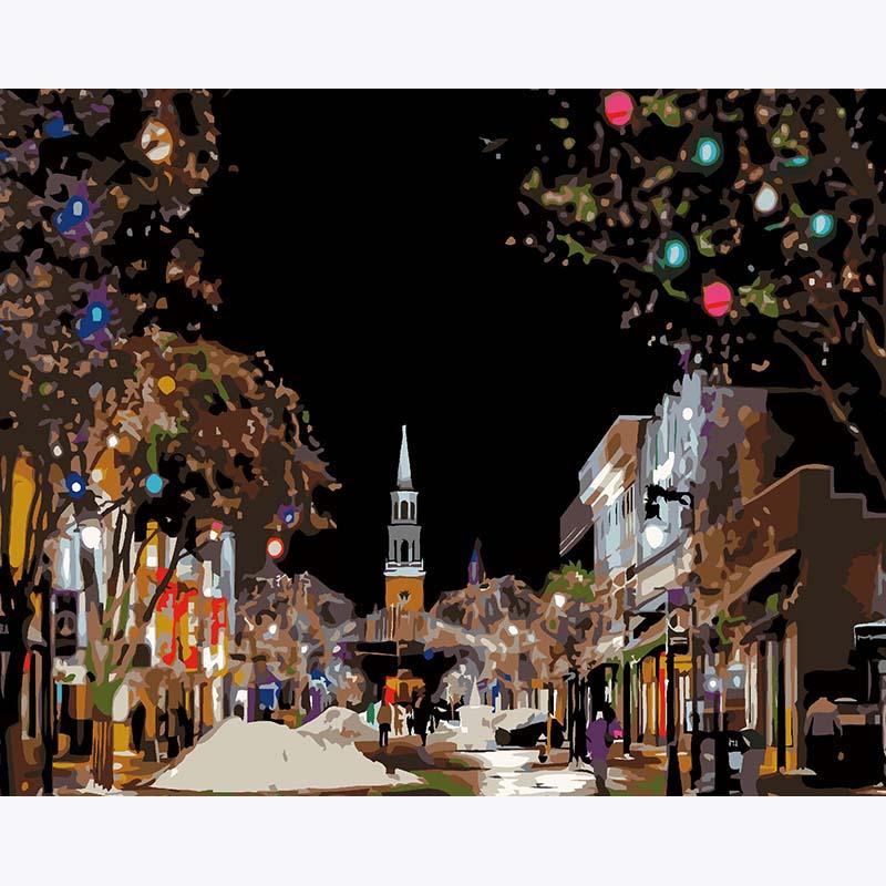 Starlit Street – Paint by Numbers - My Store