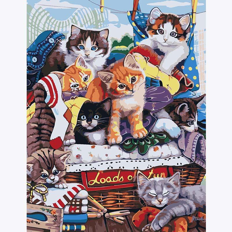 Kitten Chaos – Paint by Numbers - My Store