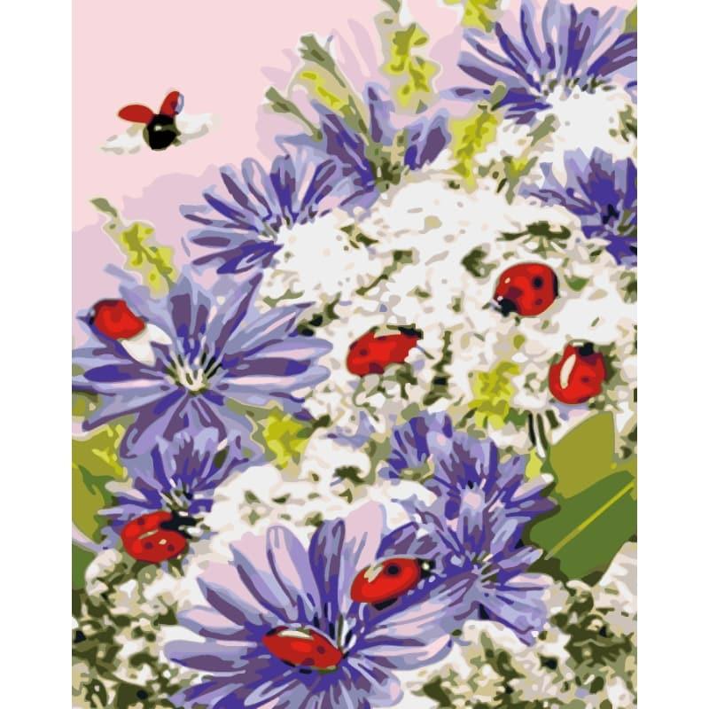 Ladybugs with Wildflowers – Paint by Numbers - My Store