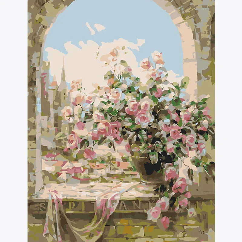 Roseview Window – Paint by Numbers