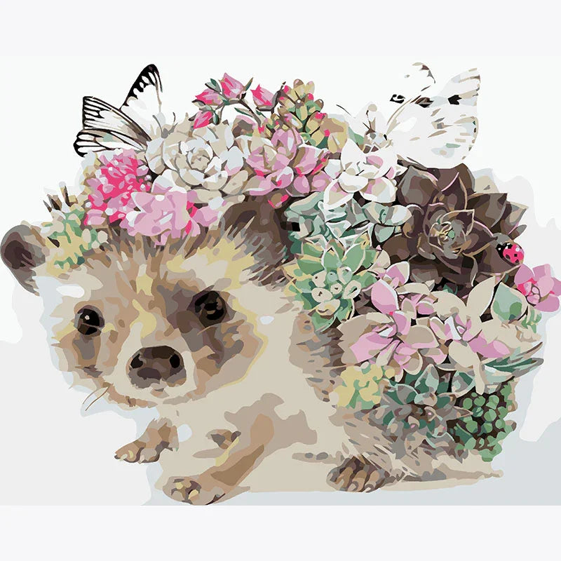 Succulent Hedgehog – Paint by Numbers