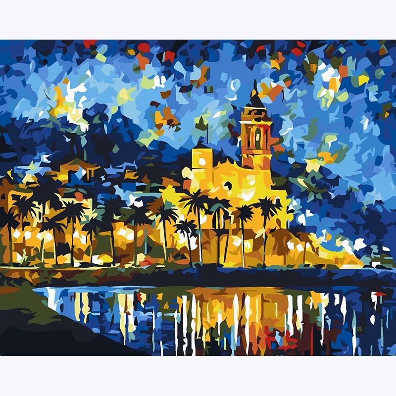 Coastal City Lights – Paint by Numbers - My Store