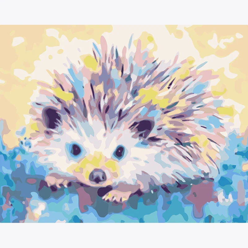 Playful Hedgehog – Paint by Numbers - My Store