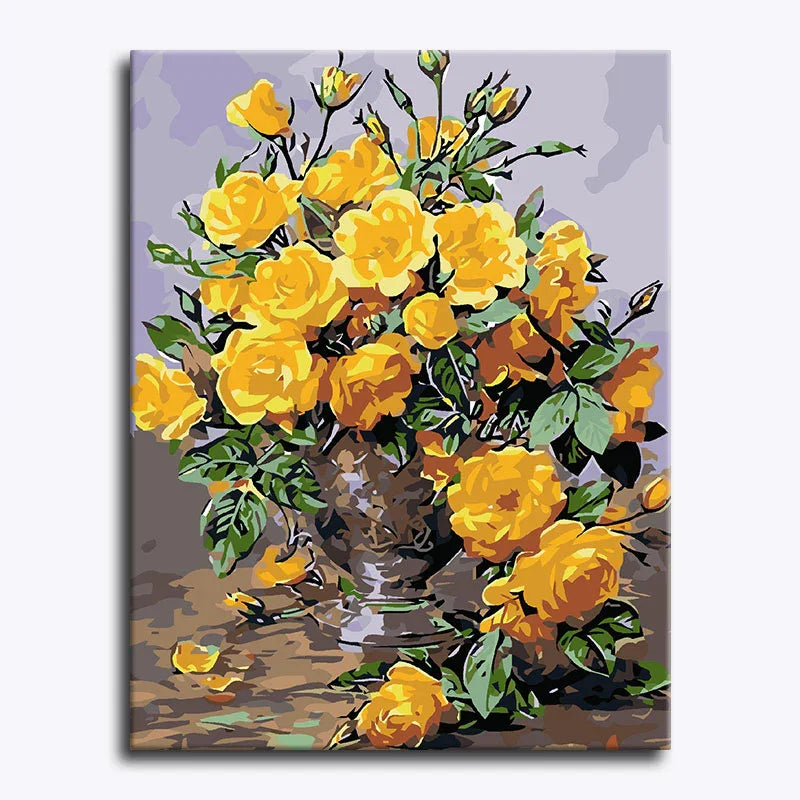 Yellow Roses – Paint by Numbers - My Store