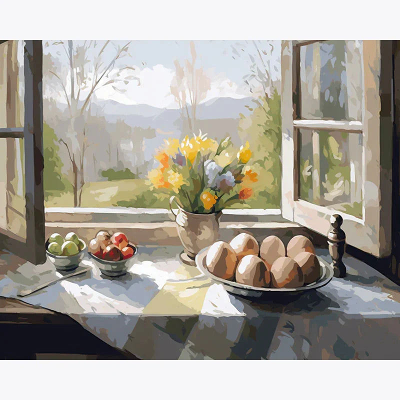 Easter Window View – Paint by Numbers