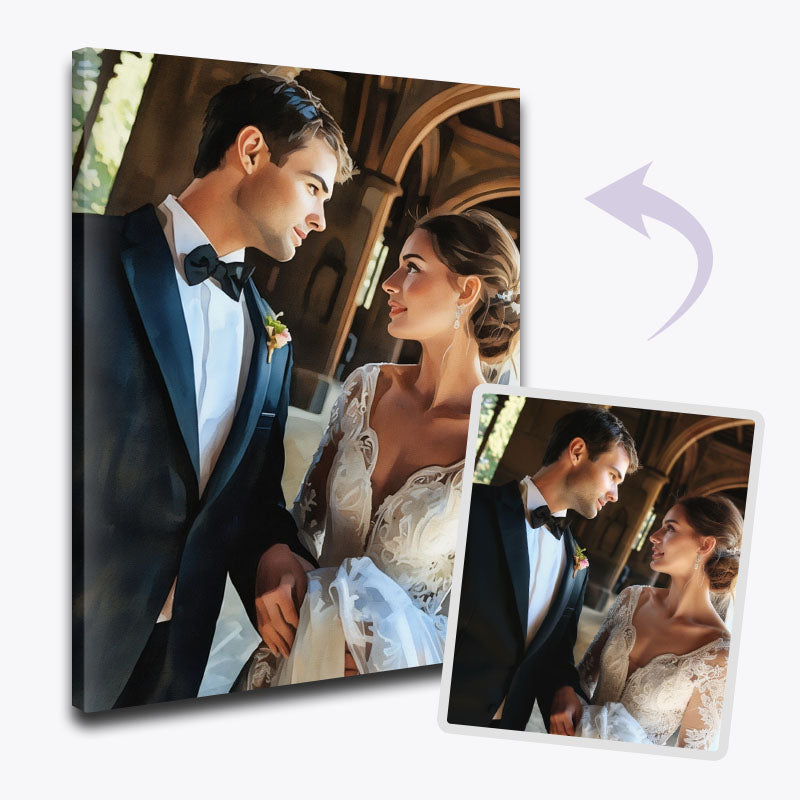 Custom special occasion paint by numbers kit from photo