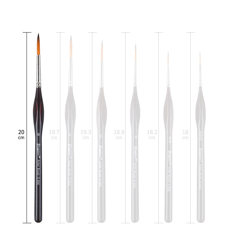 Triangular Handle Detail Paint Brush Set - Perfect for Paint by Numbers