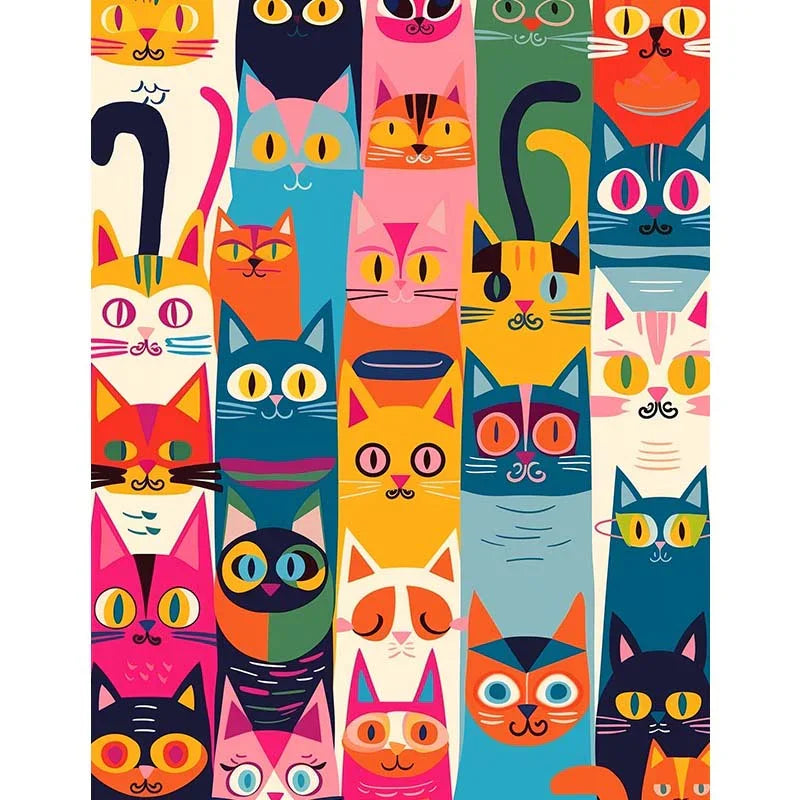 Cat Stack – Paint by Numbers