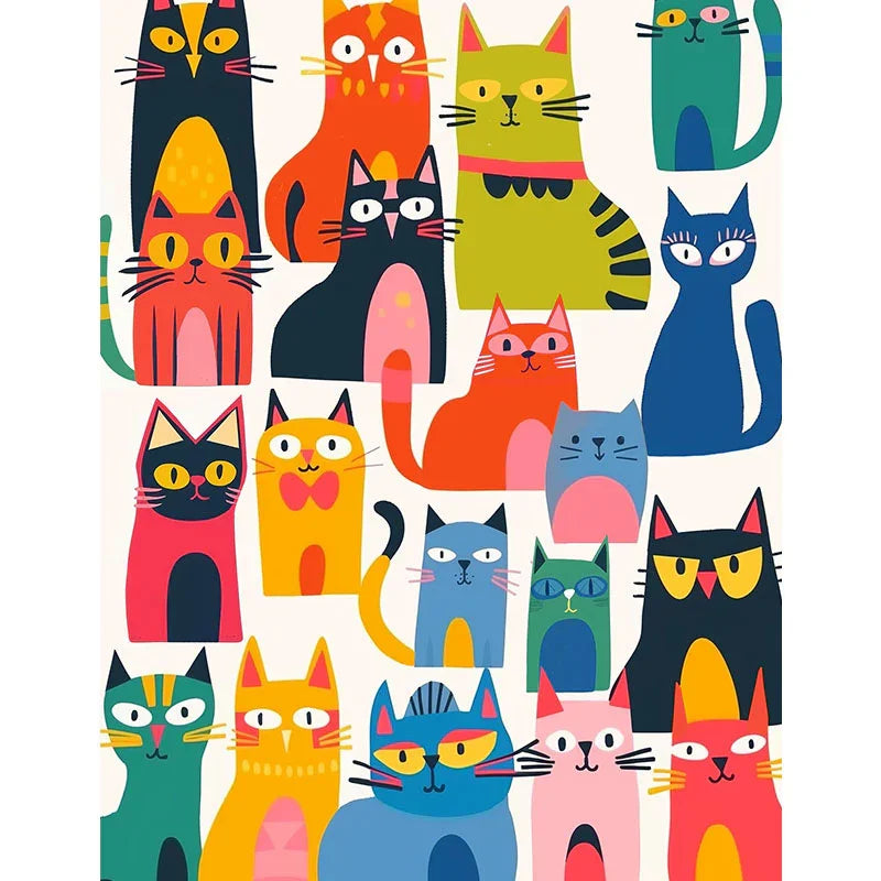 Purr Parade – Paint by Numbers