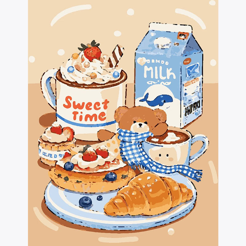 Bear’s Sweet Time – Paint by Numbers