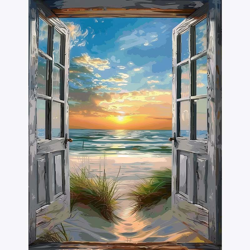 Seaside Dawn – Paint by Numbers