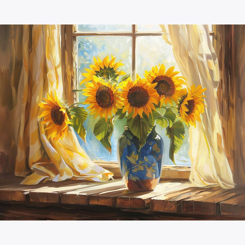 Sunlit Sunflowers – Paint by Numbers