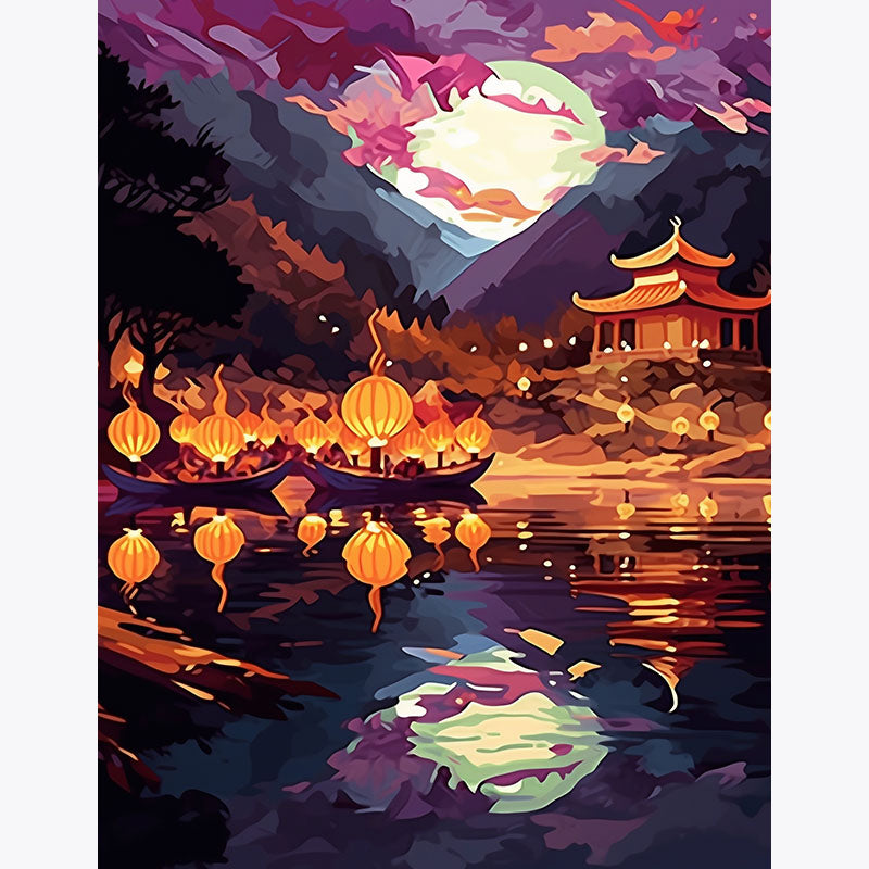 Eastern Lantern Night  – Paint by Numbers