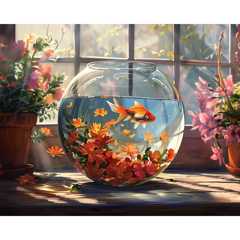 Sunlit Fishbowl – Paint by Numbers