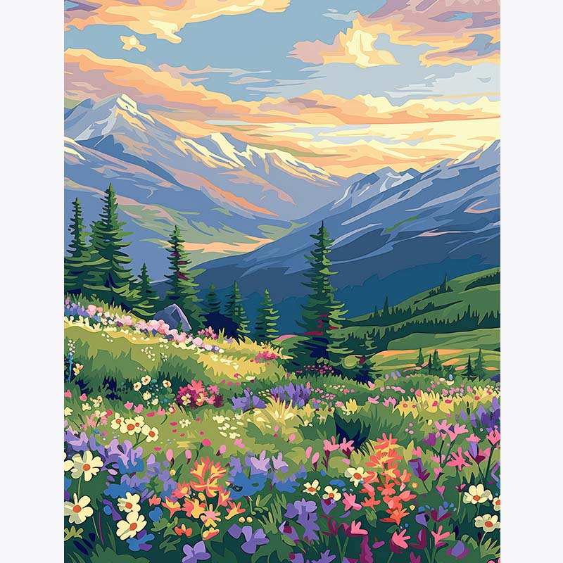 Floral Highlands – Paint by Numbers