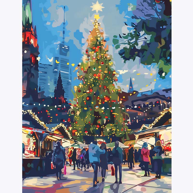 Christmas Market – Paint by Numbers