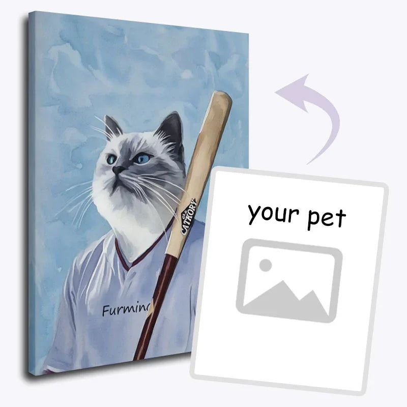 Custom Pet Paint by Numbers – The Baseball Player - My Store