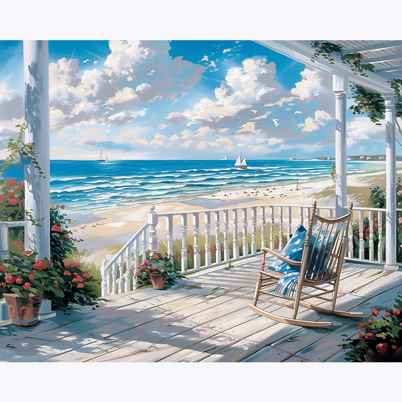 Ocean Breeze Porch – Paint by Numbers