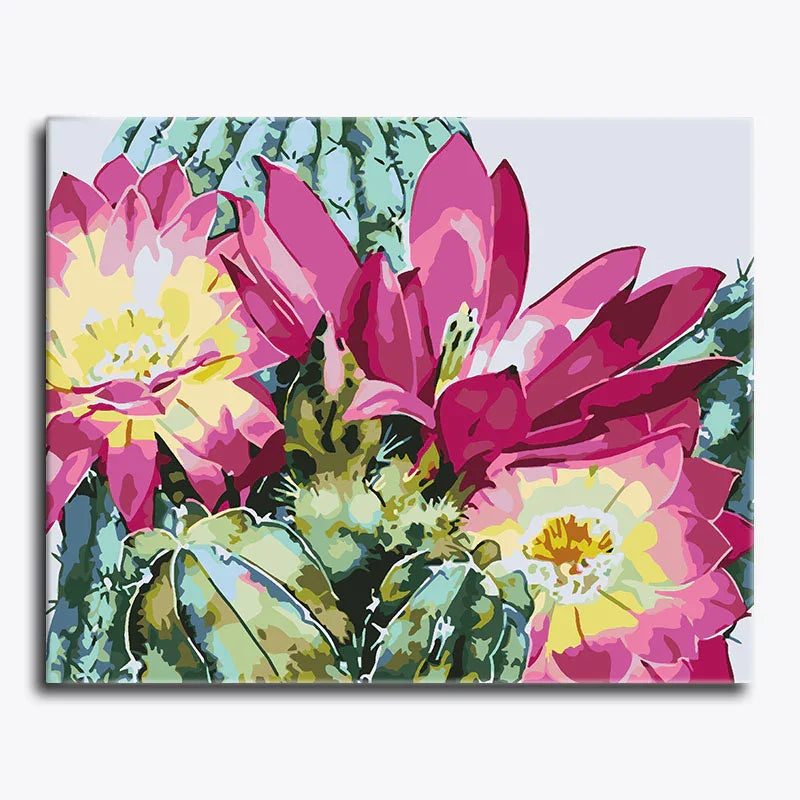 Cactus Blooms – Paint by Numbers - My Store