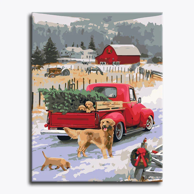 Christmas Ride – Paint by Numbers - My Store